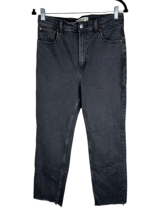 Abercrombie & Fitch Denim - Abercrombie & Fitch Dark Wash Black The Ankle Straight‎ Ultra High Rise Size 29